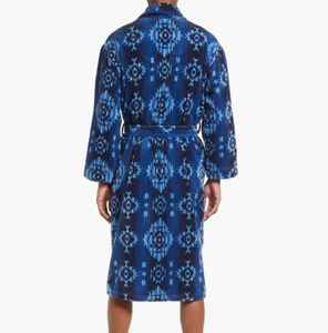 Bata de Seda Satén para Hombre, Pijama de Seda, Ropa de Dormir, Bata de Spa de Seda Lujosa, Estampada, Manga Larga, Ropa de Noche, Bata de Baño - Product Image 2