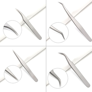 Kit d'outils de maquillage personnalisable en acier inoxydable Pince à épiler et à épiler en acier inoxydable avec pointe pointue - Product Image 2