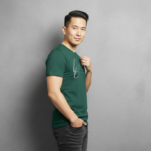 เสื้อยืดคอกลมสำหรับผู้ชาย ผ้าฝ้าย 100% แห้งเร็ว สีเขียวเข้ม เสื้อผู้ชายราคาประหยัด พร้อมบริการ OEM - Product Image 5