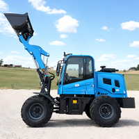 Mini-Frontlader 4x4 Anbaugerät Kompakter Holzlader Unterirdischer Ersatz-Joystick Betonmischer Waage Bremse Kubota-Motor Lader