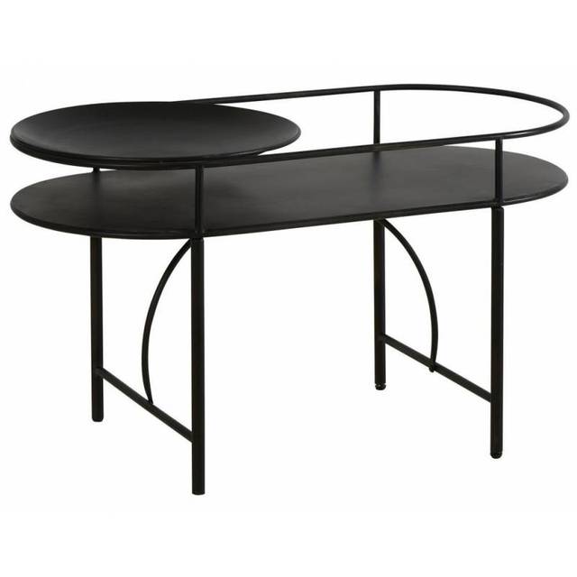 Cheap Popular Unique Wrought Iron Metal Black Luxury Modern Console Table High End With Storage Table