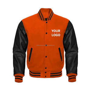 Chaqueta Varsity Personalizada para Hombre, Chaqueta de Béisbol Universitaria Vintage, Chaquetas Bomber al por Mayor para Hombre con Mangas de Cuero y Lana - Product Image 4