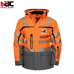 Imperméable Léger Personnalisé pas cher 2 en 1 réfléchissant salut vis sécurité construction softshell veste. - Product Image 1