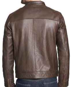 Top Trendy 100% cuero de oveja genuino Slim Fit Stand Collar chaqueta de invierno con viscos transpirables forro de satén cierre de cremallera - Product Image 5