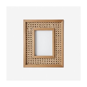 Trendy Weave Pattern Wall <b>Mounted</b> Picture <b>Frame</b> 9.5" X 7.5" Wholesale Price Decorative Rattan <b>Frame</b> for Photos - Product Image 4