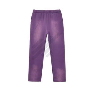 Pantalon décontracté en toile légère délavée à l'acide pour hommes taille moyenne tendance nouveau meilleur pantalon - Product Image 1