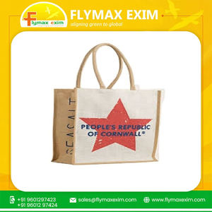 Sacs fourre-tout en jute réutilisables personnalisés à la mode Sac de jute naturel de poche écologique personnalisé pour des achats durables en vente - Product Image 4