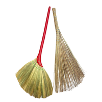 Balai à paille miniature classique, léger, avec manche en bois, écologique, personnalisable en couleur et logo, pour usage domestique