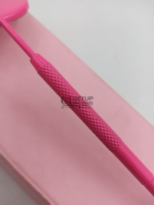 New Arrival <b>Lighted</b> Pocket Cosmetic Mirror Silver Powder Coating Lip Design Eyelash Extension Stainless Steel Your Own Logo - Product Image 5