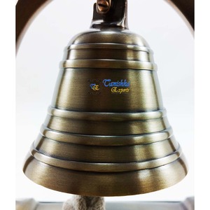 Campana colgante de latón antiguo en relieve Diseño Marítimo coleccionable Metal decoración del hogar regalo de Navidad para hoteles áreas de recepción - Product Image 4