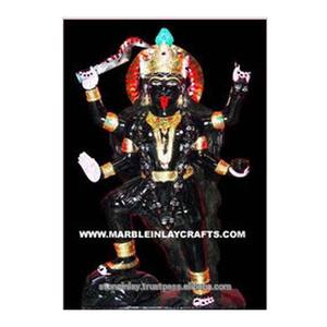 ฮินดูเทพธิดายืนแม่กาลีที่มีคุณภาพที่ดีที่สุดที่ทำด้วยมือขัดรูปปั้นหินอ่อนสีดำใช้สำหรับบูชาและการใช้อื่น - Product Image 1