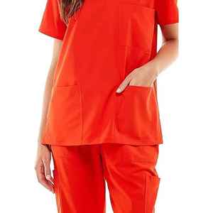 Conjuntos de Uniformes Médicos de Manga Corta para Enfermeras, Trajes de Enfermería Personalizados, Uniformes de Hospital Transpirables de Lona - Product Image 5