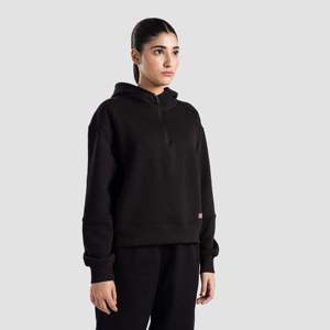 Sweat à capuche noir à demi-zip pour femme Vitablaze - Product Image 5