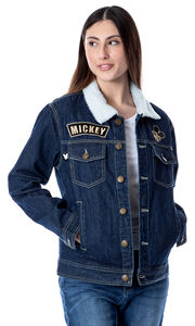 Veste en jean à col sherpa pour adultes de haute qualité avec motif de lettres pour hommes et femmes, hiver, logo frontal, vente en gros personnalisée - Product Image 4