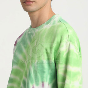 Sudadera Tie Dye para hombre, Jersey cálido con diseño de hombro caído y patrón lavado para aspecto de ropa de calle moderna - Product Image 4