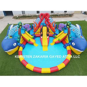 Commercial Grade PVC Material Inflatable Play Center Giant Cartoon Whale Theme Water <b>Trampoline</b> For Outdoor Entertainment - Product Image 1