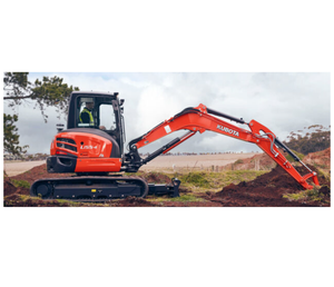 Nouvelle excavatrice Kubota U55-4 à vendre, équipée d'un moteur de 47,6 chevaux, d'un poids opérationnel de 11993 lb et d'un pince hydraulique. - Product Image 5