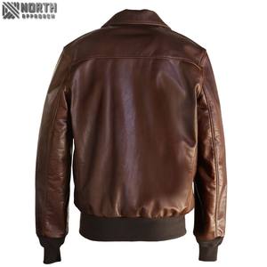 Achats en ligne Meilleure vente Veste de vol à bon prix Veste en fourrure pour homme Racer Bomber Jacket Custom - Product Image 4