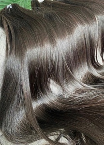 Cheveux humains indiens naturels cheveux non traités cuticules alignées faisceaux naturels ondulés couleur noire - Product Image 3