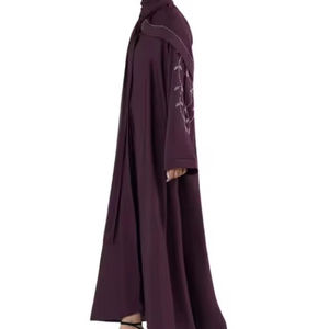 Vestido Musulmán Informal de Talla Grande al por Mayor, Diseño Duradero, Estilo Dubái, Abaya para Mujer, Hijab Moderno, Logotipo Personalizado - Product Image 2