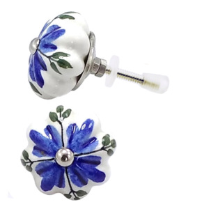 Hermosas Flores, perillas de cerámica de melón, herrajes de níquel para tocador, baño, armarios de almacén, manija de cajón para exteriores - Product Image 2