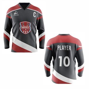 Maillot de hockey sur balle personnalisé imprimé – Tissu respirant, coupe professionnelle, coutures durables, antibactérien, écologique pour le hockey sur glace - Product Image 3