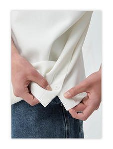 Chemises polo pour hommes en coton lourd de haute qualité, couleur unie - Product Image 3