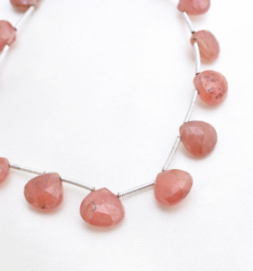 ลูกปัดพลอยสตรอเบอร์รี่ควอตซ์ทรงอัลมอนด์จากแอฟริกา สำหรับทำเครื่องประดับชั้นดี - Product Image 3