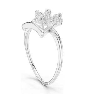 Bague Flocon de Neige en Diamant Cultivé en Laboratoire 0,146 CT pour Femme, Clarté VVS-VS EF, Or 18KT, 14KT, 10KT et Argent 925, Rose, Jaune - Product Image 5