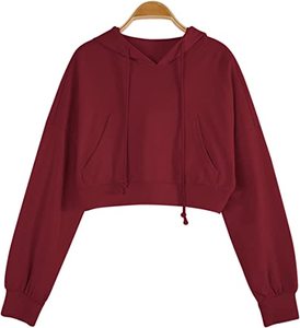 Unisex 2 Piece <b>Tracksuit</b> Set Cropped Hoodie Sweatshirt Sweatpants Solid Color Full Sleeve Regular Fit Side Pockets Casual - Product Image 4