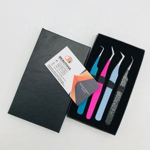 Juego de pinzas de belleza sostenibles al por mayor de alta calidad, pinzas de extensión de pestañas de volumen superventas, OEM personalizado - Product Image 4