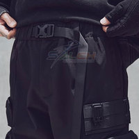 Pantalon Tech Wear de style urbain pour hommes avec poches fonctionnelles et pantalon utilitaire élégant pour hommes avec poches cargo