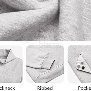 Women's <b>Mock</b> <b>Neck</b> Sweatshirt Soft Fleece Pullover Casual Warm <b>Top</b> Comfortable Fashion Wear For Winter And Everyday Outfits - Product Image 5