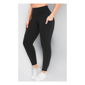 Leggings de sport taille haute pour femmes, extensibles, en coton et élasthanne, coupe ajustée, pantalon de yoga - Product Image 4