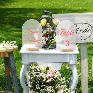 Artfulcosmos Acrylic Sign <b>Holder</b> <b>Table</b> <b>Number</b> Stand Polished Freestanding Modern <b>Wedding</b> Decoration Indoor Use - Product Image 4
