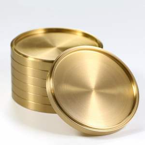 Metal <b>Coaster</b> Bowl Thickness 8Mm Copper <b>Drink</b> Brass <b>Coaster</b> Diameter 7.5Cm 1 Brass <b>Coaster</b> - Product Image 1