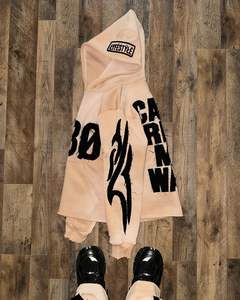 Conjunto Deportivo Personalizado 100% Vintage, Estampado y Bordado, Transpirable, Talla Grande, Felpa 100% Algodón, para Hombre, con Capucha y Pantalones de Invierno - Product Image 3