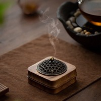 Diffuseur de cire électrique en bois avec diffuseur de parfum, écologique, personnalisable, fait main, très parfumé, lampe décorative pour la maison