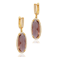 Ovale Design Zultanit Pierre Argent Clips Sur Boucles D'oreilles Turc En Gros À La Main 925 Bijoux En Argent Sterling