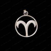 925 argent Sterling signe du zodiaque bélier lunette vierge pendentif pour insérer résine lait maternel et cendres travail cadeaux pour les amoureux de l'astrologie