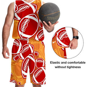 Conjunto de Camiseta sin Mangas y Pantalones Cortos Deportivos para Hombre, Sublimación Personalizada al por Mayor, Ropa Deportiva Transpirable de Poliéster, Uniforme de Equipo OEM - Product Image 4