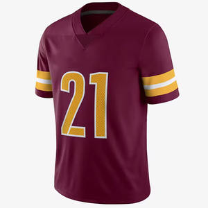 Conjunto de Camisetas de Fútbol Americano Personalizadas Sublimadas, 100% Poliéster, Ropa Deportiva de Moda para Adultos, Transpirable y de Secado Rápido - Product Image 3