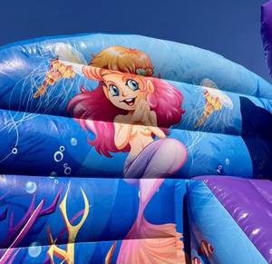 Castillo Inflable con Tobogán de Sirena, Castillo Inflable Comercial de PVC para Niños, Fiestas Escolares, Bodas y Eventos - Product Image 4