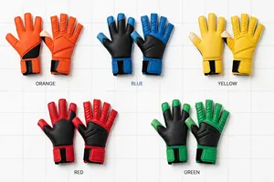 Guantes de Portero de Fútbol Profesionales Racbo Impex, Transpirables, de Goma, para Entrenamiento al Aire Libre, con Correa de Muñeca Ajustable - Product Image 4