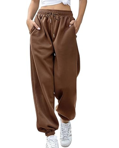 Pantalon de survêtement pour femme Anti Static Cinch Bottom Pantalon de survêtement avec cordon de serrage Ourlet avant Poches plates pour adolescents Pantalon de survêtement - Product Image 1