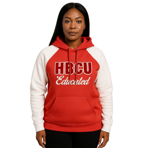 HBCU-Sudadera con capucha roja educada DST manga raglán Chenille bordado hermandad griega Delta Divine Nine Collegiate Fashion Hoodie - Product Image 1