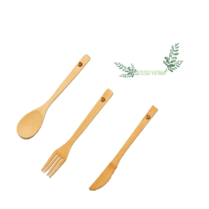 Ensemble de couverts écologiques, couverts en bambou réutilisables, kit d'ustensiles zéro déchet, ensemble de voyage, cadeau durable - Product Image 1