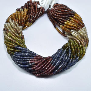 Tundru saphir naturel à facettes Rondelle perles en vrac 3mm pierres précieuses perles brins pour la fabrication de bijoux au prix de gros - Product Image 5