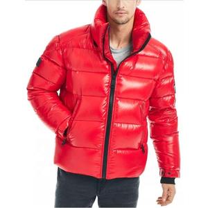 Shiny Red Bubble <b>Jacket</b> Men Lightweight Hooded Soft Fitting Comfortable Luxury Style Low MOQ <b>Cheap</b> Price <b>Puffer</b> <b>Jacket</b> - Product Image 1