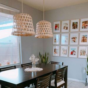 Lámpara de Techo de Bambú con Diseño Tejido Natural para Interiores Comerciales, Restaurantes e Iluminación de Hostelería - Product Image 6